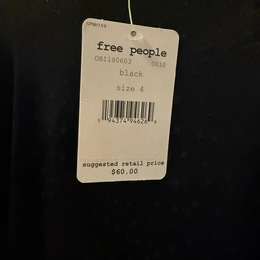 NWT Free People Black Starstruck Skirt, Size 4